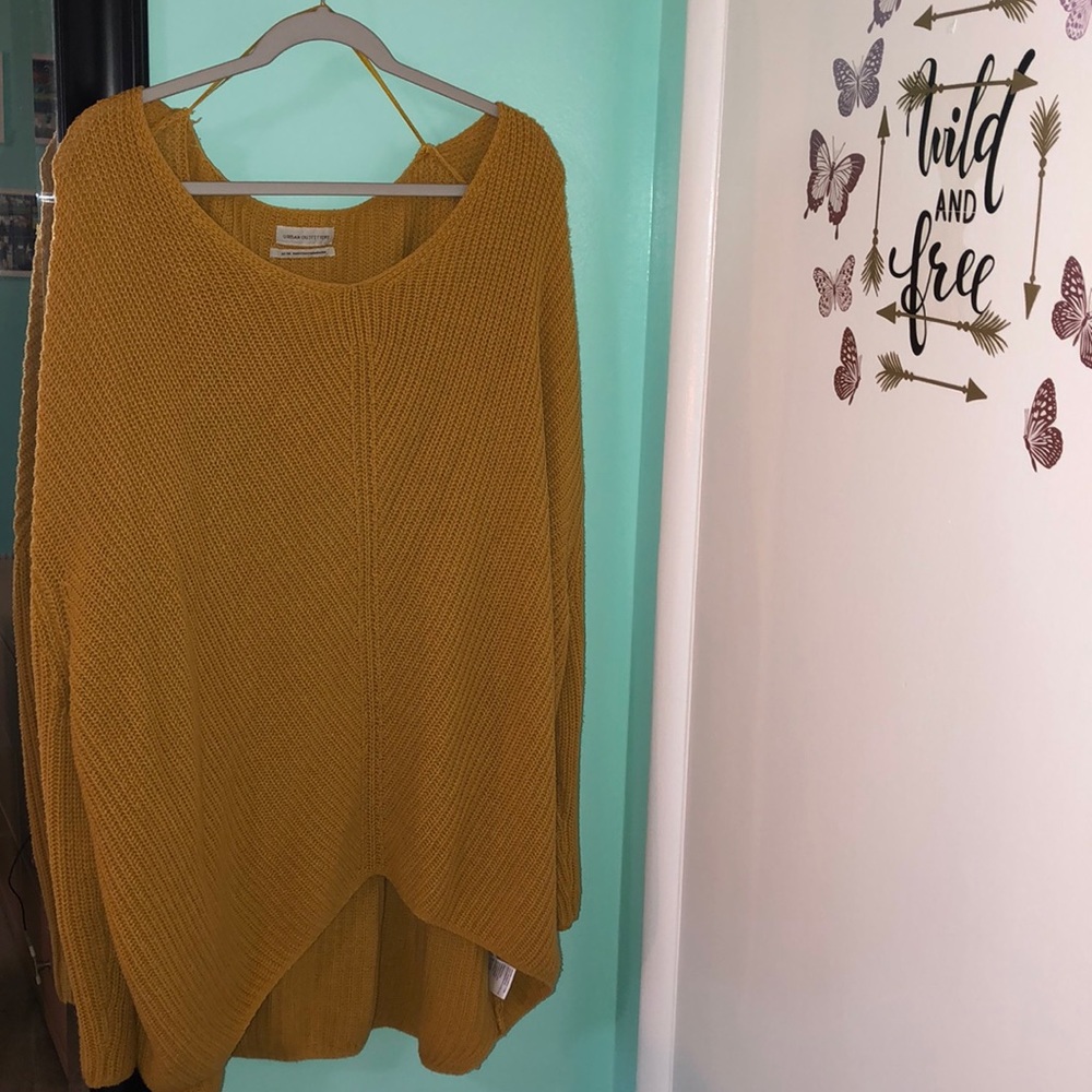 Urban Outfitters Mustard Yellow Oversized Sweater